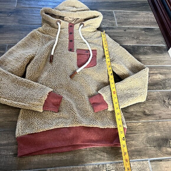 Wanakome Fay Sherpa Pullover Cocoa Size small - Picture 3 of 6
